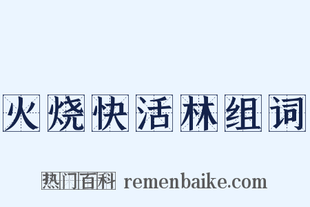 火烧快活林组词是什么意思的图片